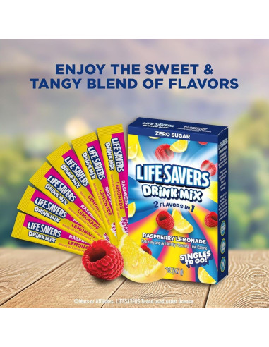 Mezcla para bebida Life Savers sabor limonada de frambuesa - My American Market