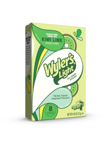 Bebidas individuales ligeras para llevar de Wyler, sabor kiwi y lima - My American Market