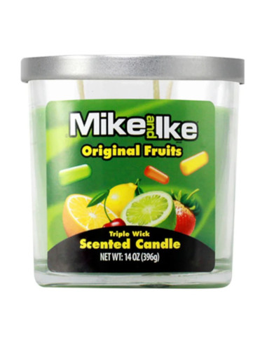 Mike & Ike Original Fruits Triple Wick Scented Candle 396g - My American Market