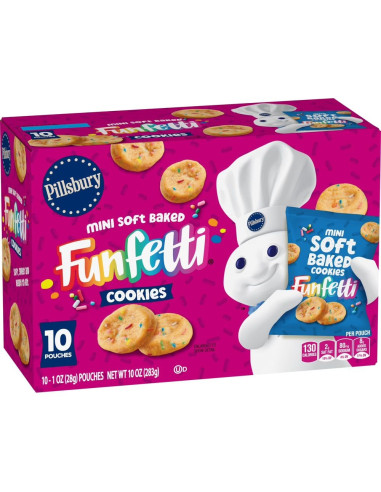 Pillsbury - Mini Soft Baked Funfetti Cookies (mini cookies moelleux aux confettis) - My American Market