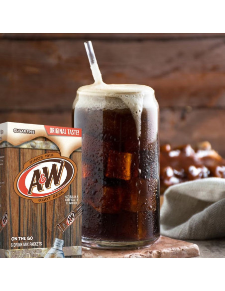 A&W - Root Beer On The Go, sticks aromatisés racinette - My American Market
