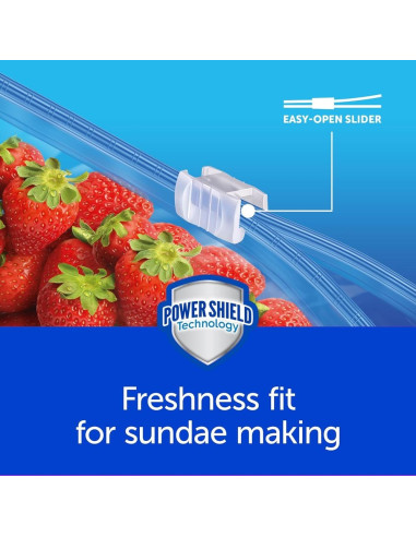 Boîte 13 Sacs Congélation Ziploc Slider Freezer Gallon (Grand Format) - My American Market