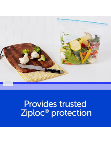 Boîte 13 Sacs Congélation Ziploc Slider Freezer Gallon (Grand Format) - My American Market