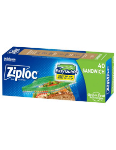 Boîte 40 Sacs à Sandwich Ziploc Sandwich Bags Grip 'n Seal - My American Market