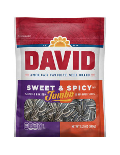 David Seeds Jumbo Sunflower Sweet and Spicy 149g - My American Market