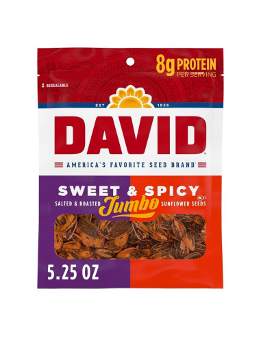 David Seeds Jumbo Sunflower Sweet and Spicy 149g - My American Market