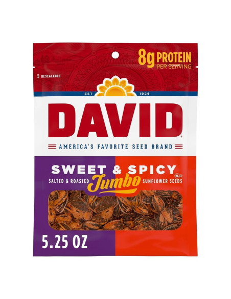 David Seeds Jumbo Sunflower Sweet and Spicy 149g - My American Market