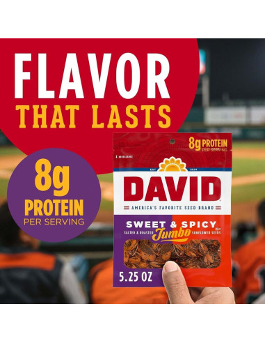David Seeds Jumbo Sunflower Sweet and Spicy 149g - My American Market