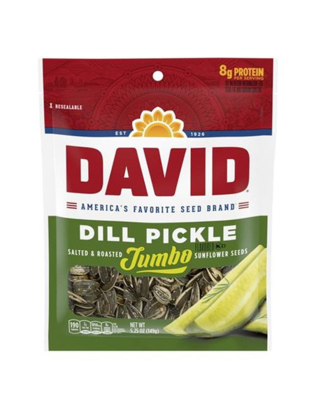 David Seeds - Jumbo Sunflower Dill Pickle (graines de tournesol goût cornichon) - My American Market