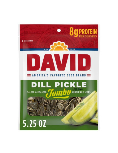 David Seeds - Jumbo Sunflower Dill Pickle (graines de tournesol goût cornichon) - My American Market