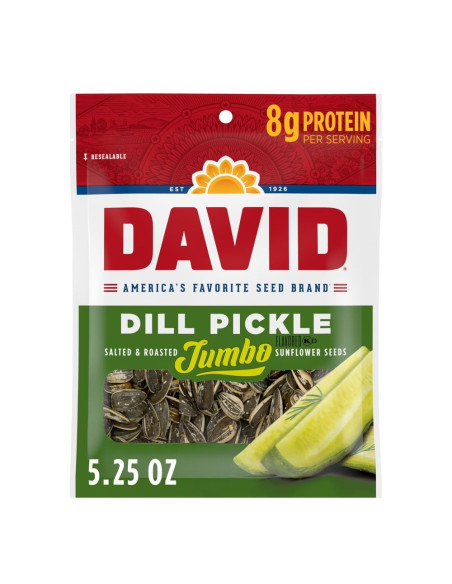 David Seeds - Jumbo Sunflower Dill Pickle (graines de tournesol goût cornichon) - My American Market