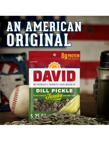 David Seeds - Jumbo Sunflower Dill Pickle (graines de tournesol goût cornichon) - My American Market