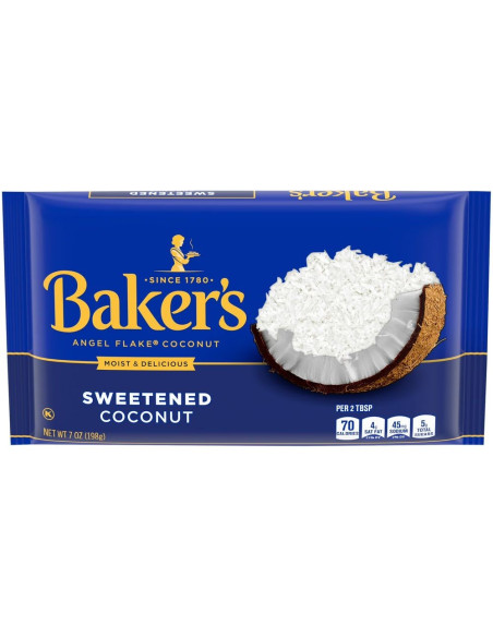 Baker's Angel Flake Sweetened Coconut 198g - My American Market