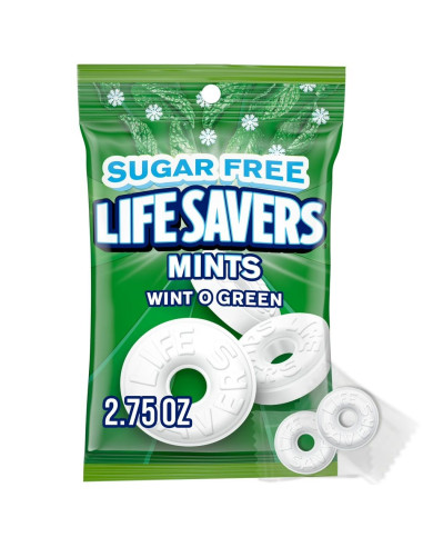Life Savers - Wint-O-Green Sugar Free (pastilles gaulthérie, sans sucre) - My American Market