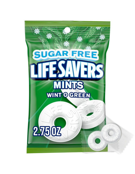Life Savers - Wint-O-Green Sugar Free (pastilles gaulthérie, sans sucre) - My American Market