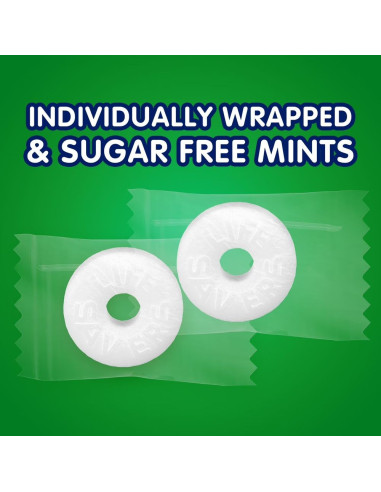 Life Savers - Wint-O-Green Sugar Free (pastilles gaulthérie, sans sucre) - My American Market