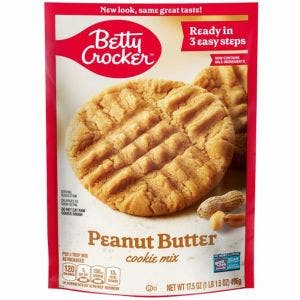 betty crocker peanut butter cookie mix (pouch) 496g 17.5oz