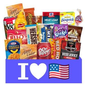 MY AMERICAN MARKET BOX AMERICAINE (contient 10 produits) - Assortiment de  produits américains