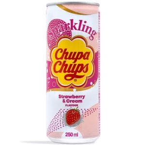 chupa chups strawberry cream sparkling soda