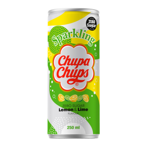 chupa chups lemon & lime zero sugar sparkling soda