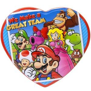 super mario heart tin with milk chocolate 102g 3.6oz