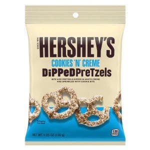 HERSHEY'S BRETZEL ENROBAGE COOKIES AND CREME 