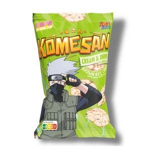 Komesan - Cream And Onion Flavored Rice Chips - Naruto