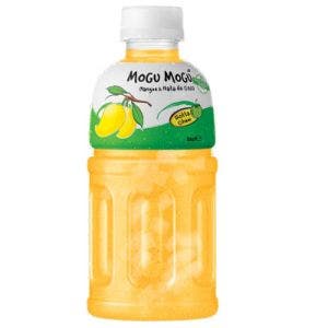 mogu mogu mango and nata de coco drink