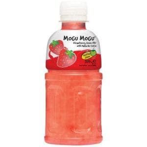 mogu mogu strawberry and nata de coco drink