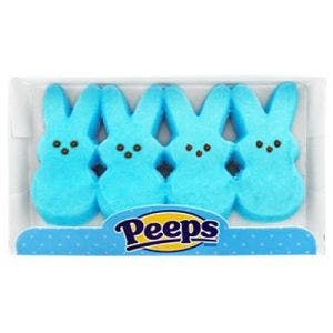 peeps 4 marshmallow blue bunnies 42g 1.5oz