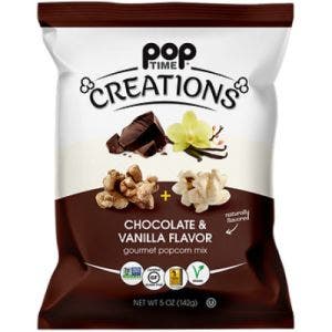 poptime chocolate & vanilla popcorn large