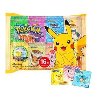 sgkim pokemon seaweed crispy traditional seaweed snack 16p x 8