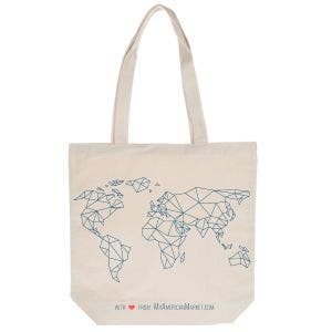 tote bag world map size m
