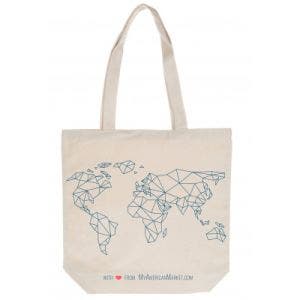 tote bag world map size s