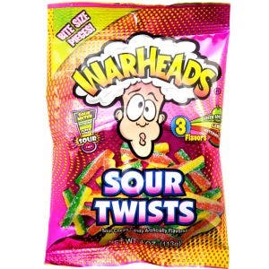 WARHEADS SOUR TWIST BONBONS ACIDULES
