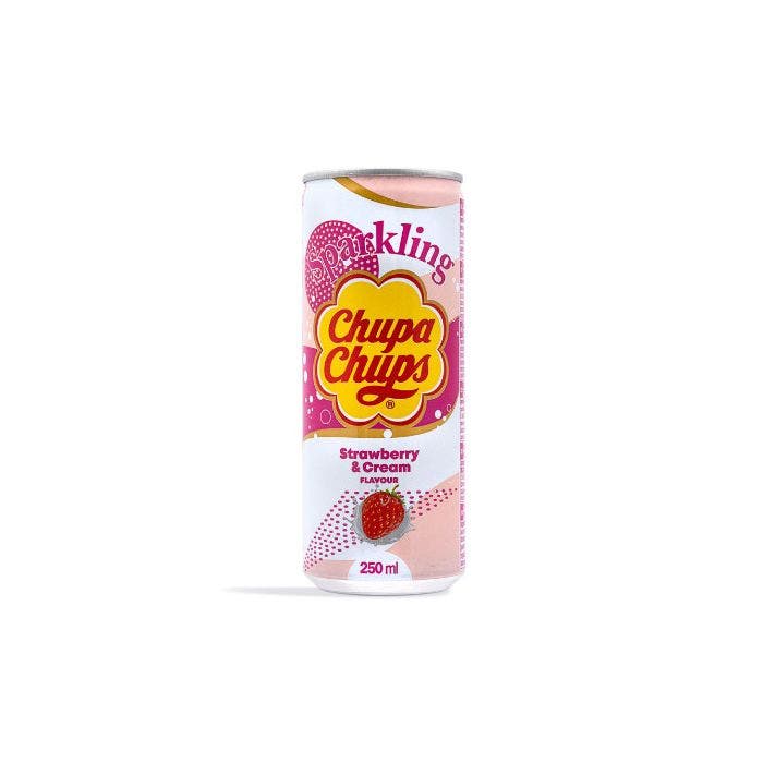 Buy Chupa Chups Strawberry Cream Sparkling Soda ( 250ml / 8.8 fl