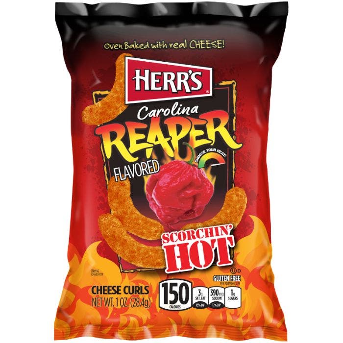 Acheter Herr'S Chips Au Piment Carolina Reaper Fromage ( 28g / 1oz )